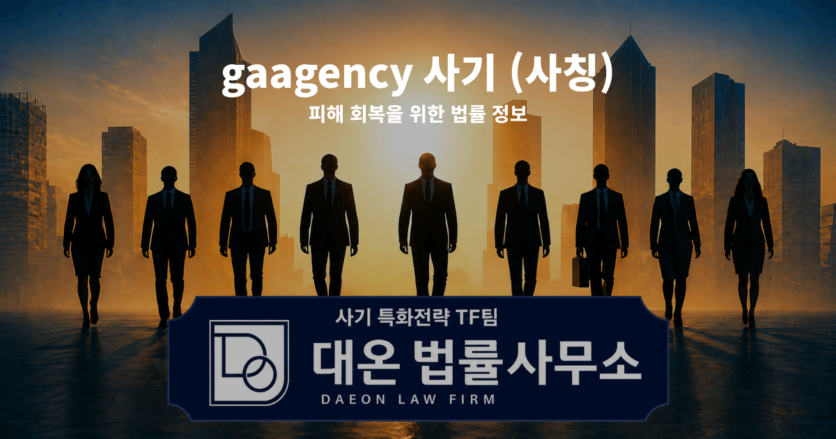 gaagency 사기 사칭 피해 회복을 위한 법률 정보 이미지