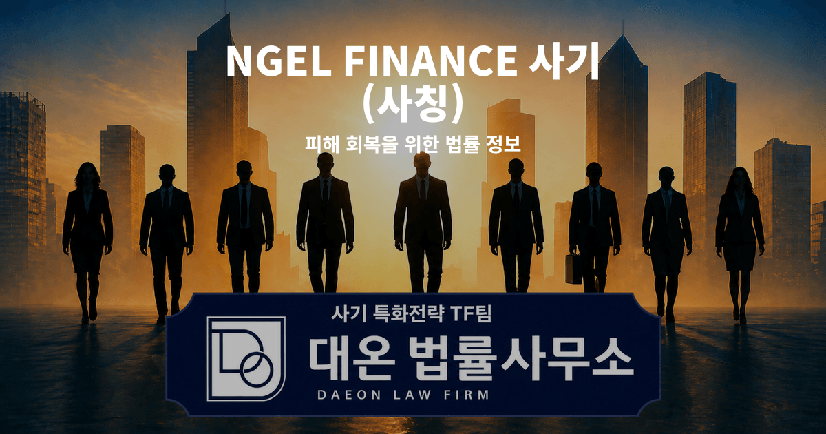 NGEL FINANCE 사기 사칭 피해 회복을 위한 법률 정보 이미지