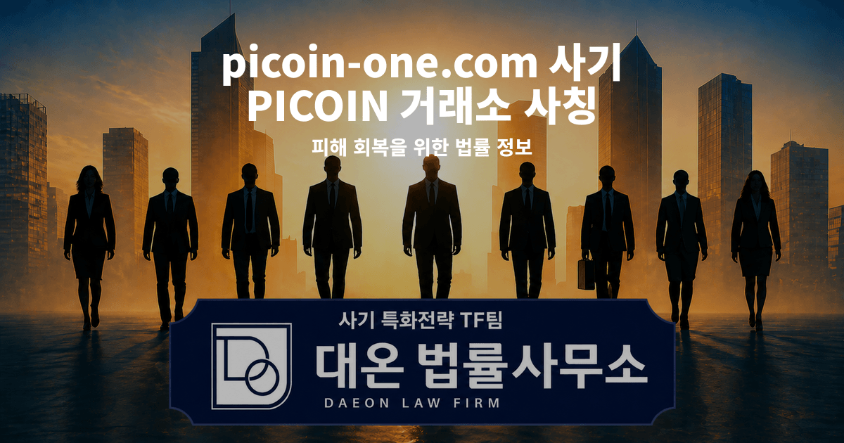 picoin-one.com 사기 PICOIN 거래소 사칭 피해 회복을 위한 법률 정보 이미지