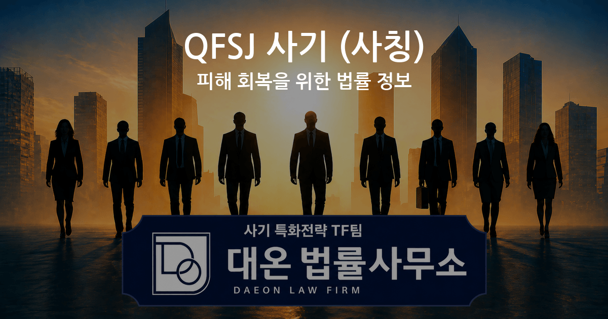 QFSJ 사기 사칭 피해 회복을 위한 법률 정보 이미지