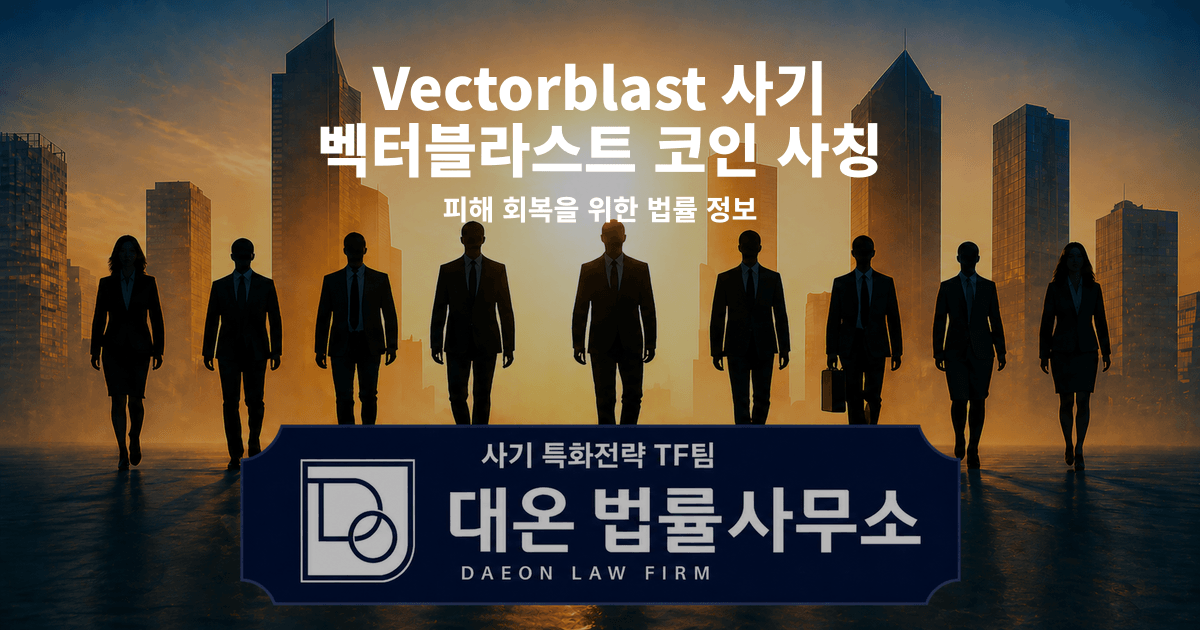 Vectorblast 사기 벡터블라스트 코인 사칭 피해 회복을 위한 법률 정보 이미지