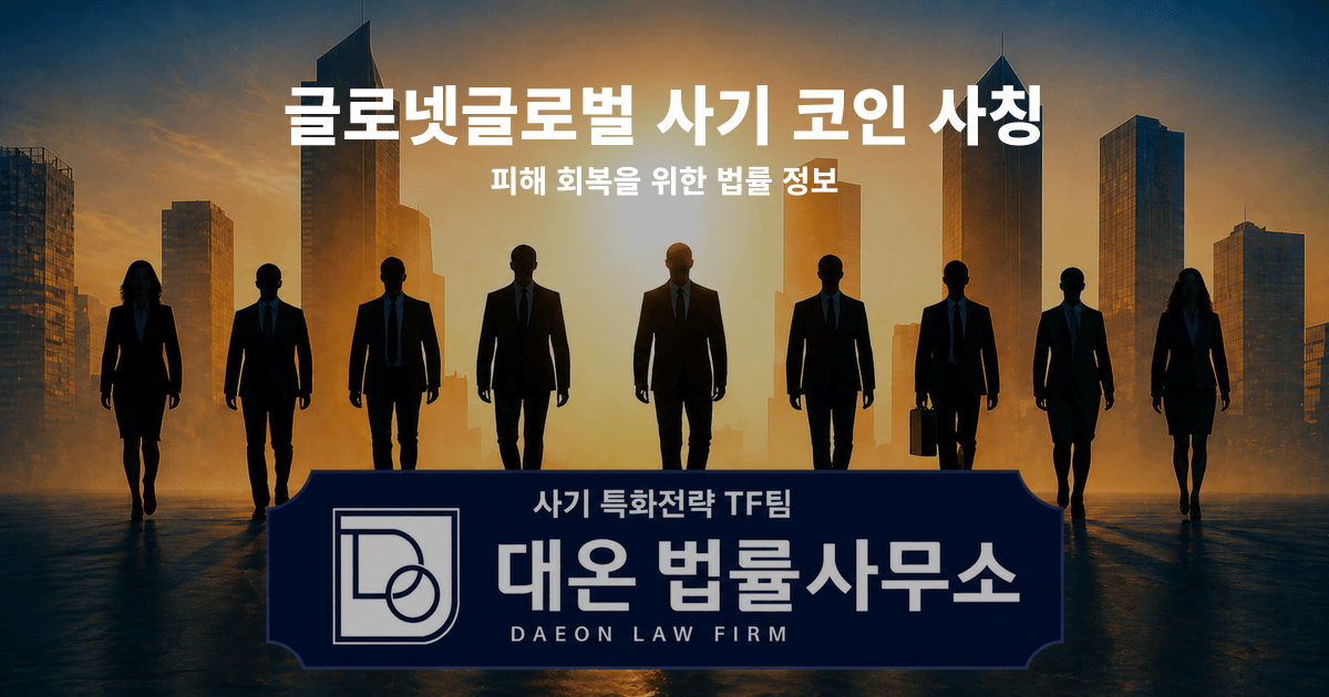 글로넷글로벌 사기 코인 사칭 피해 회복을 위한 법률 정보 이미지