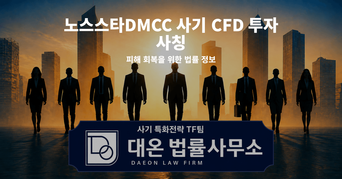 노스스타DMCC 사기 CFD 투자 사칭 피해 회복을 위한 법률 정보 이미지