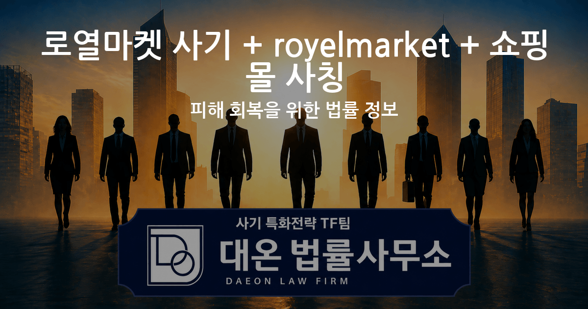 로열마켓 사기 + royelmarket + 쇼핑몰 사칭 피해 회복을 위한 법률 정보 이미지