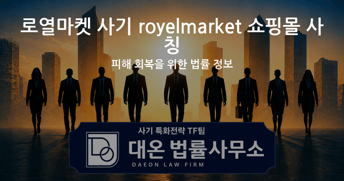 로열마켓 사기 royelmarket 쇼핑몰 사칭 피해 회복을 위한 법률 정보 이미지