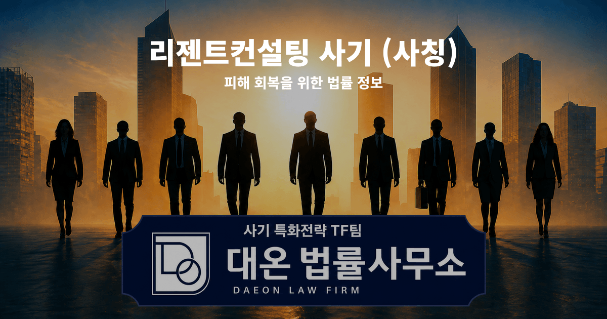 리젠트컨설팅 사기 사칭 피해 회복을 위한 법률 정보 이미지