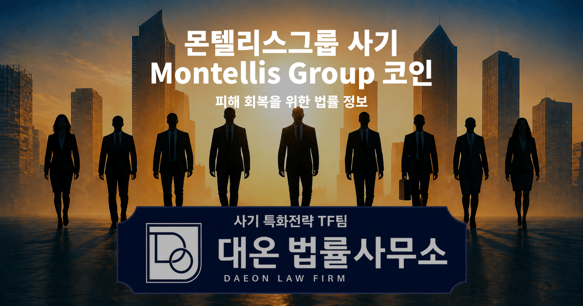 몬텔리스그룹 사기 Montellis Group 코인 리딩방 사칭 피해 회복을 위한 법률 정보 이미지