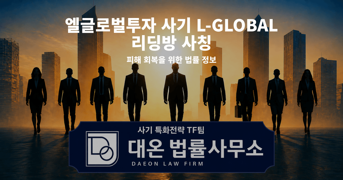 엘글로벌투자 사기 L-GLOBAL 리딩방 사칭 피해 회복을 위한 법률 정보 이미지