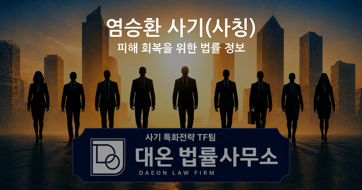염승환 사기 사칭 피해 회복을 위한 법률 정보 이미지