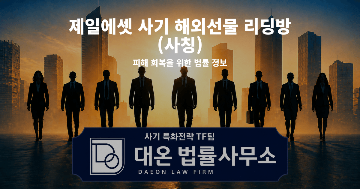 제일에셋 사기 해외선물 리딩방 사칭 피해 회복을 위한 법률 정보 이미지