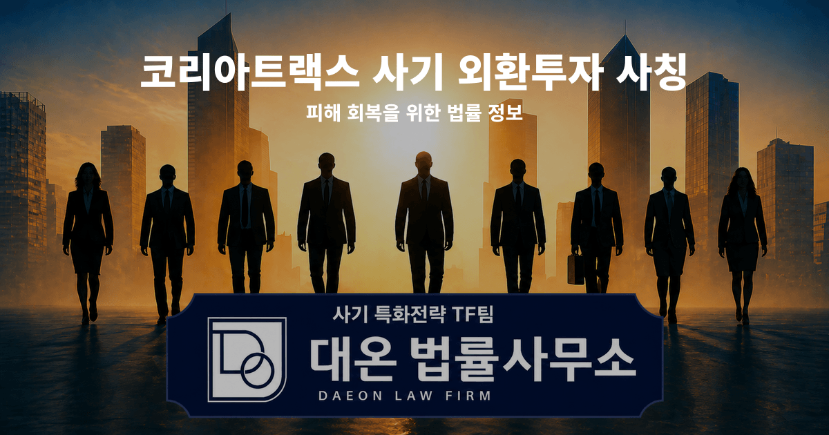 코리아트랙스 사기 외환투자 사칭 피해 회복을 위한 법률 정보 이미지