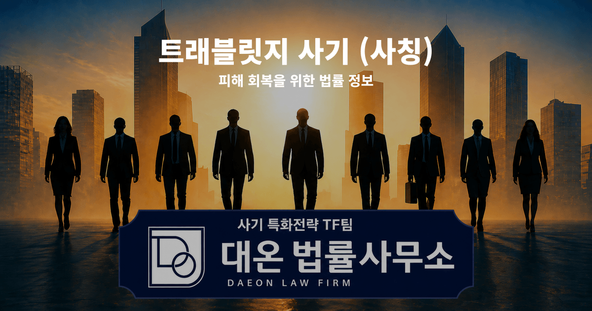 트래블릿지 사기 사칭 피해 회복을 위한 법률 정보 이미지