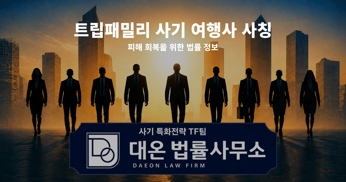 트립패밀리 사기 여행사 사칭 피해 회복을 위한 법률 정보 이미지