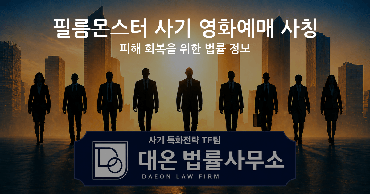 필름몬스터 사기 영화예매 사칭 피해 회복을 위한 법률 정보 이미지
