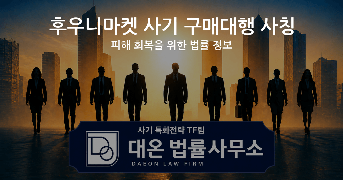 후우니마켓 사기 구매대행 사칭 피해 회복을 위한 법률 정보 이미지